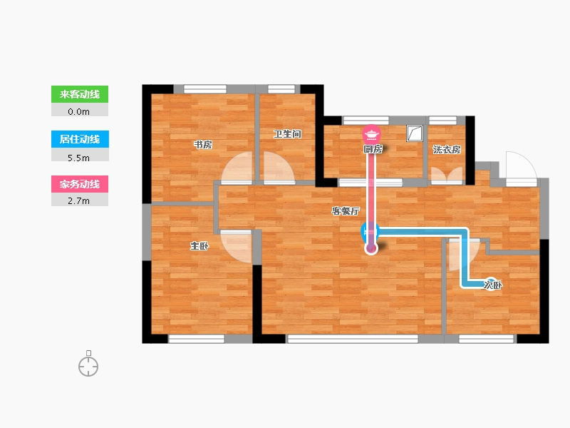 辽宁省-大连市-保利城-65.69-户型库-动静线