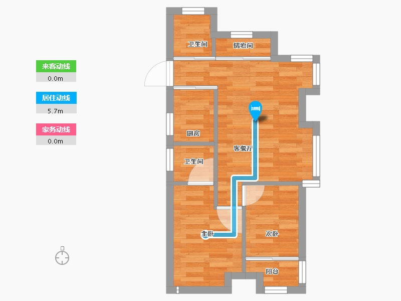 浙江省-宁波市-珑润世家-71.20-户型库-动静线