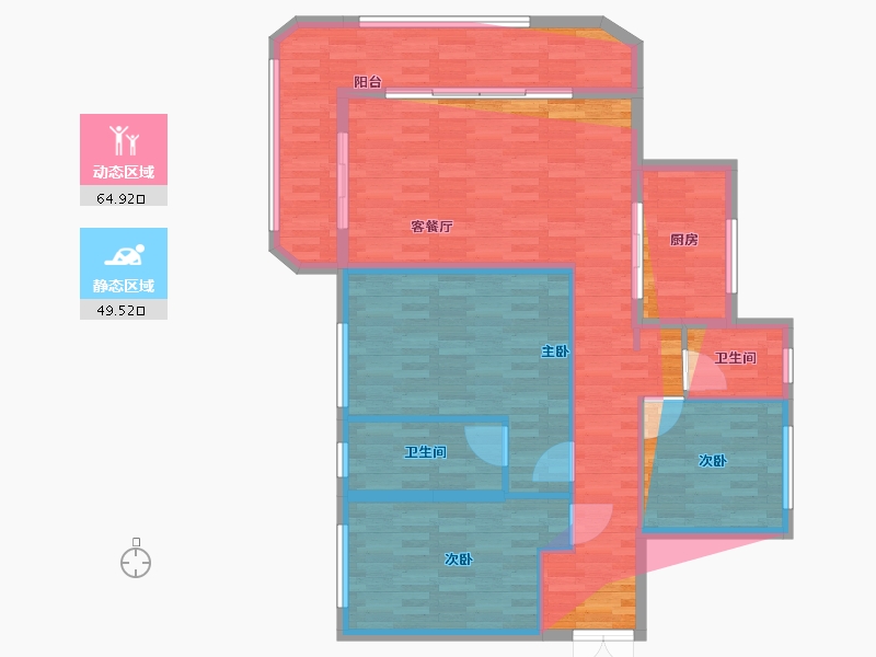 河北省-石家庄市-瑞璟春和-137.00-户型库-动静分区