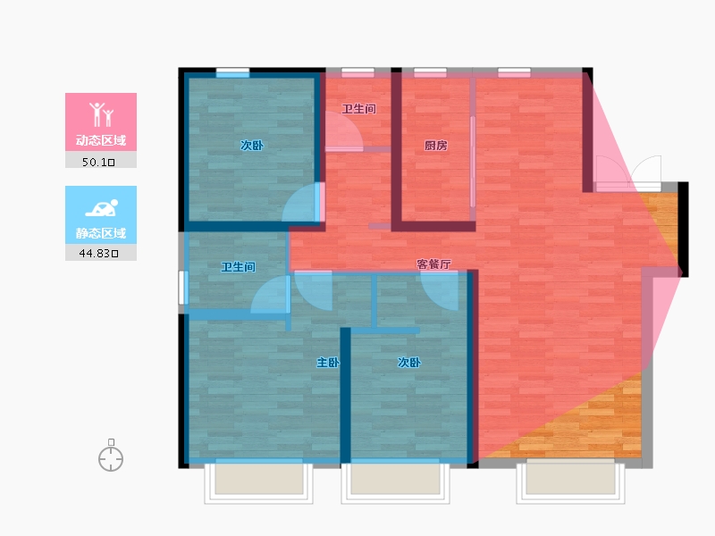 新疆维吾尔自治区-乌鲁木齐市-交旅·天昆府-87.52-户型库-动静分区