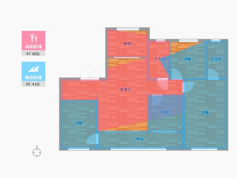 山东省-济南市-济南凤栖和鸣-102.96-户型库-动静分区