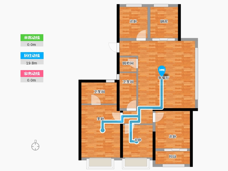 浙江省-嘉兴市-绿城·锦玉园-123.20-户型库-动静线