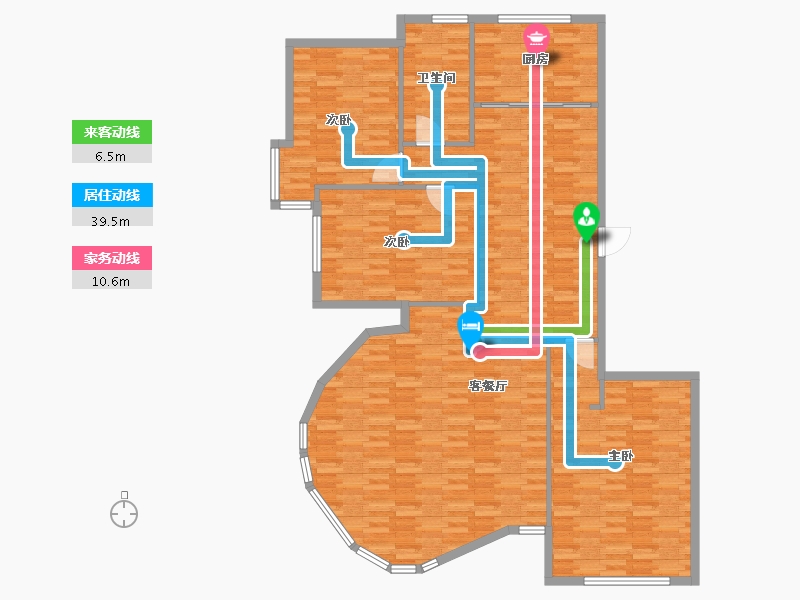 河北省-秦皇岛市-碧水华庭-184.00-户型库-动静线