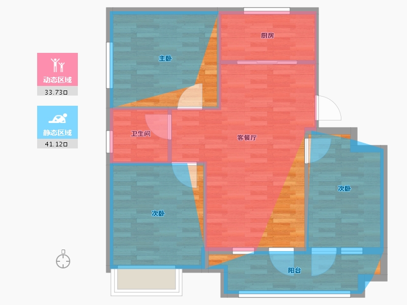 河北省-廊坊市-福喜雅苑-76.32-户型库-动静分区