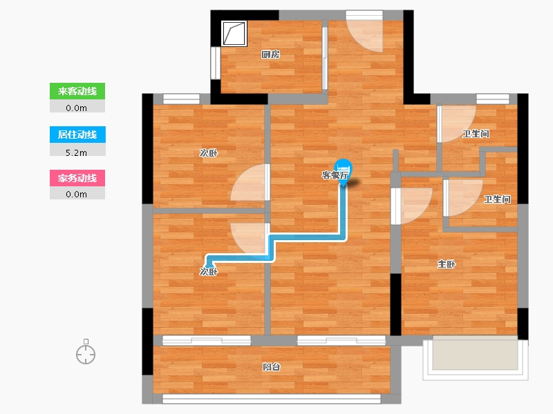 福建省-漳州市-璞樾丹霞-63.66-户型库-动静线