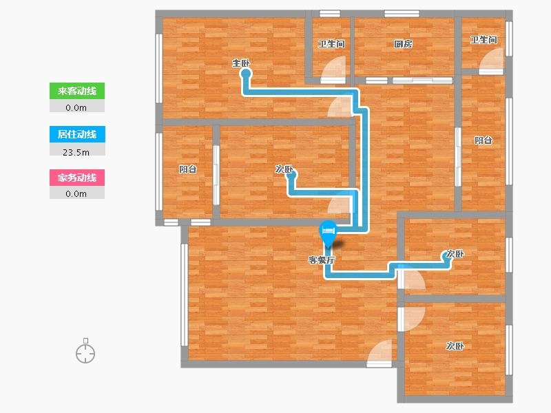 湖南省-湘西土家族苗族自治州-卫计局宿舍-145.00-户型库-动静线