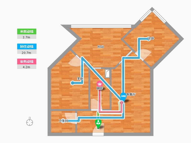 四川省-成都市-君雁优禾-62.80-户型库-动静线