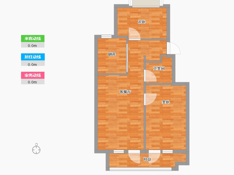 河北省-廊坊市-福喜雅苑-64.70-户型库-动静线