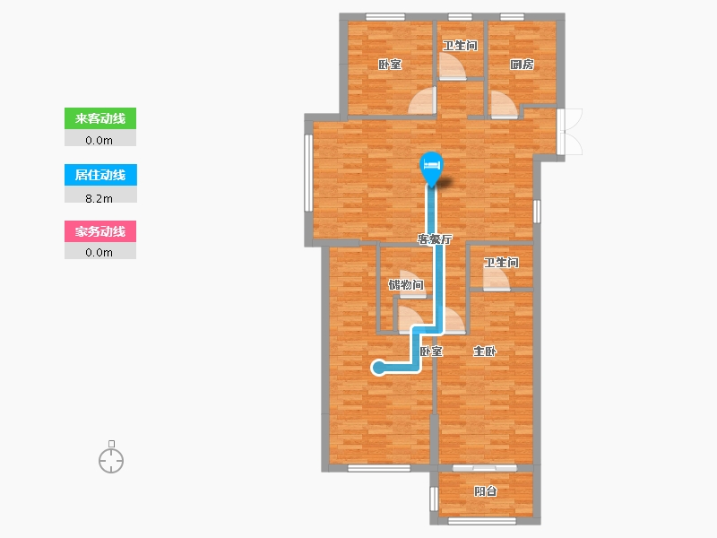 浙江省-金华市-香树湾小区-109.00-户型库-动静线