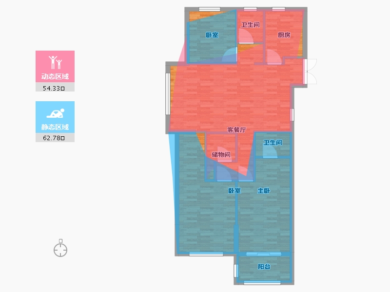 浙江省-金华市-香树湾小区-109.00-户型库-动静分区