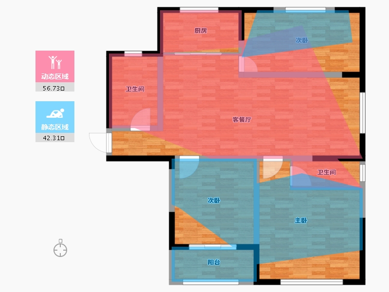 河南省-濮阳市-东仓花园-105.02-户型库-动静分区