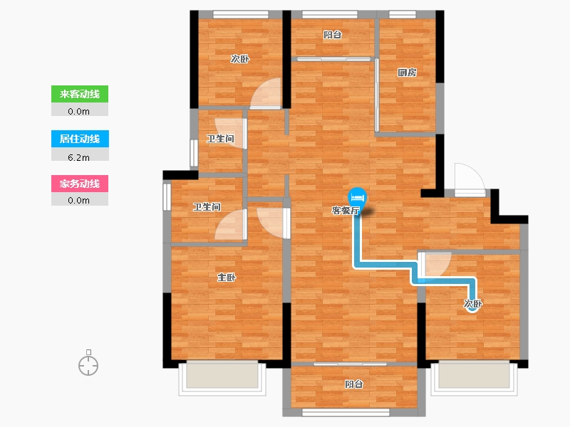 天津-天津市-大华国展公园世家-92.80-户型库-动静线