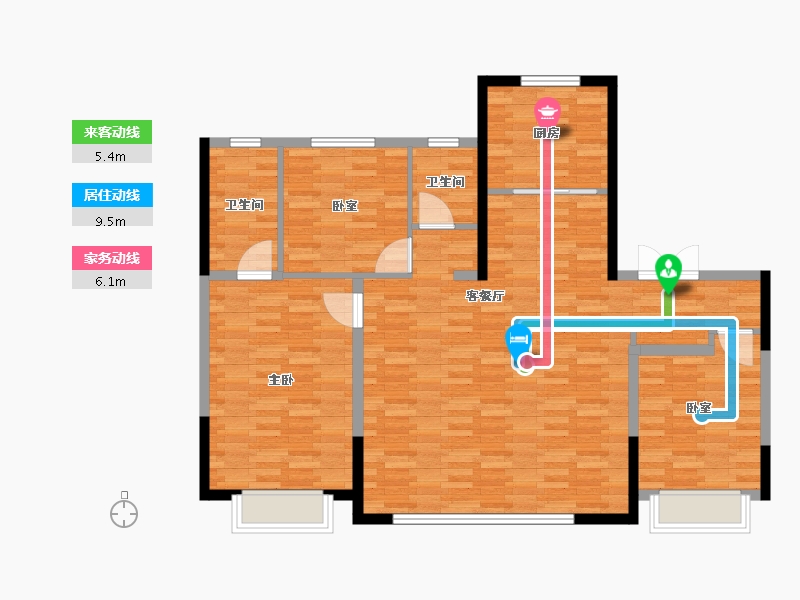 内蒙古自治区-乌海市-广纳紫宸府-113.60-户型库-动静线