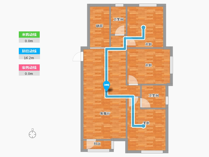 河北省-廊坊市-鸿坤理想城-3期-108.00-户型库-动静线