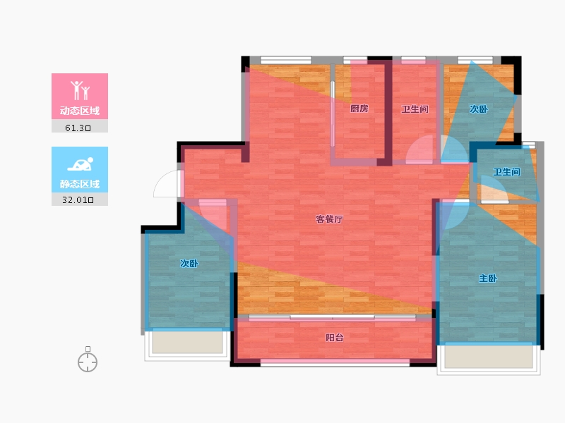 山东省-聊城市-东财绿城诚园-97.37-户型库-动静分区