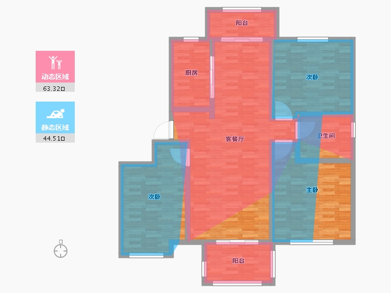 河北省-承德市-金山尚城-95.20-户型库-动静分区