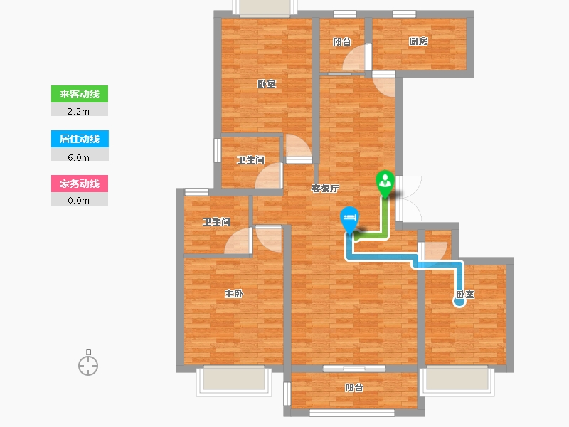 河南省-驻马店市-书香苑-108.80-户型库-动静线