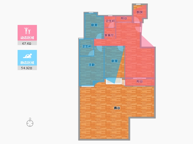 湖南省-长沙市-天和家园-120.00-户型库-动静分区