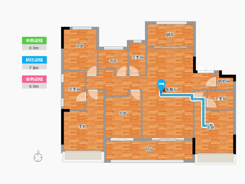 浙江省-湖州市-得力咏翎府-157.24-户型库-动静线