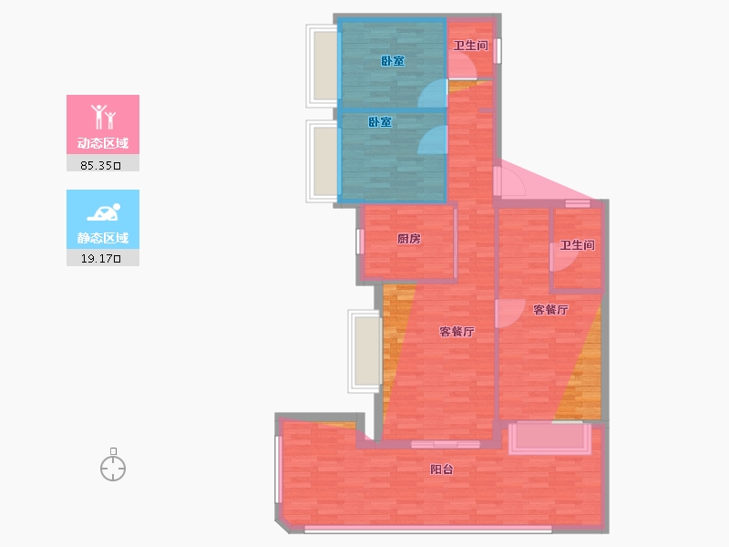 云南省-西双版纳傣族自治州-阅蓝江-99.03-户型库-动静分区