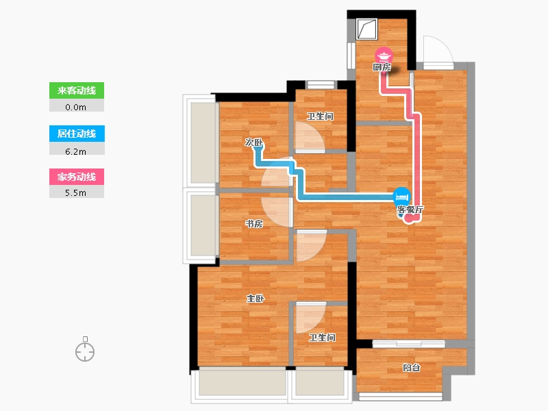 贵州省-贵阳市-贵阳电建云岩赋-63.69-户型库-动静线