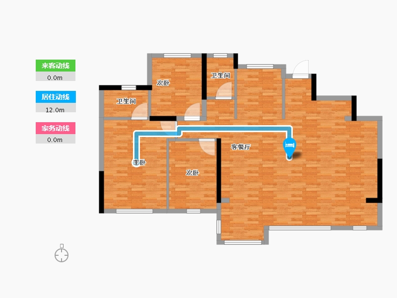 四川省-成都市-星河WORLD九墅-116.92-户型库-动静线