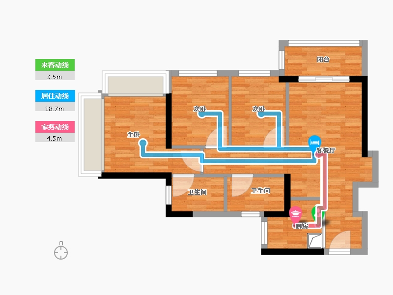 广东省-深圳市-中建·观玥-62.22-户型库-动静线