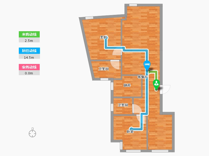 广东省-珠海市-IFC2期·琴澳湾1号T2-78.10-户型库-动静线