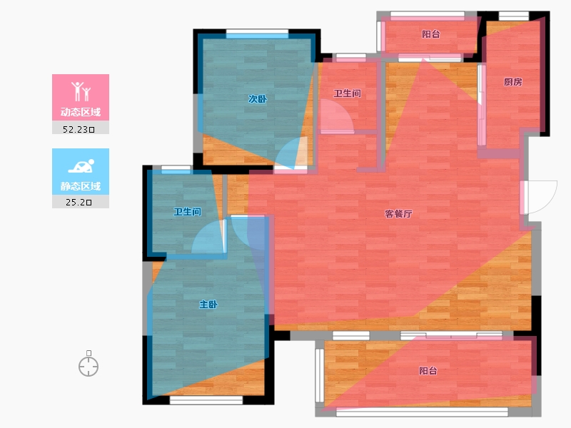 四川省-德阳市-锦利锦御府二期-86.95-户型库-动静分区