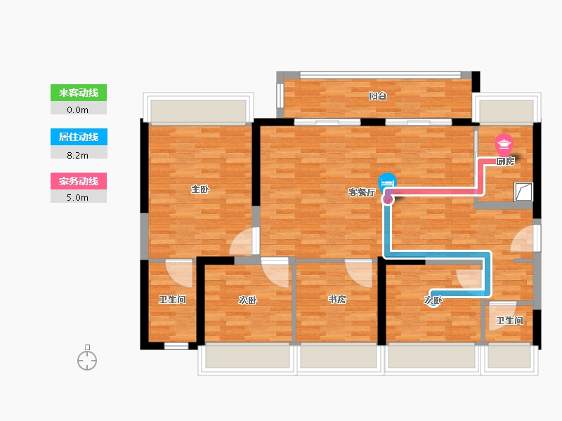 贵州省-贵阳市-贵阳电建云岩赋-91.57-户型库-动静线