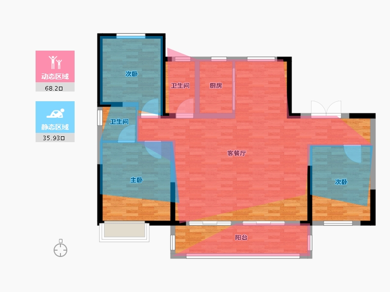 河北省-邯郸市-缔昌澜庭叙-112.22-户型库-动静分区