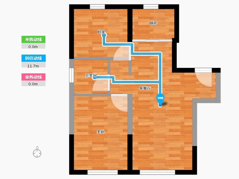 吉林省-辽源市-正旭·城市之光-50.62-户型库-动静线