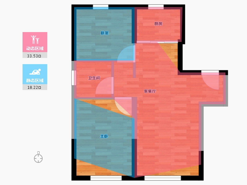 吉林省-辽源市-正旭·城市之光-50.62-户型库-动静分区