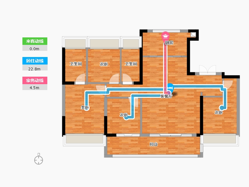 江苏省-无锡市-凤鸣江南-116.00-户型库-动静线