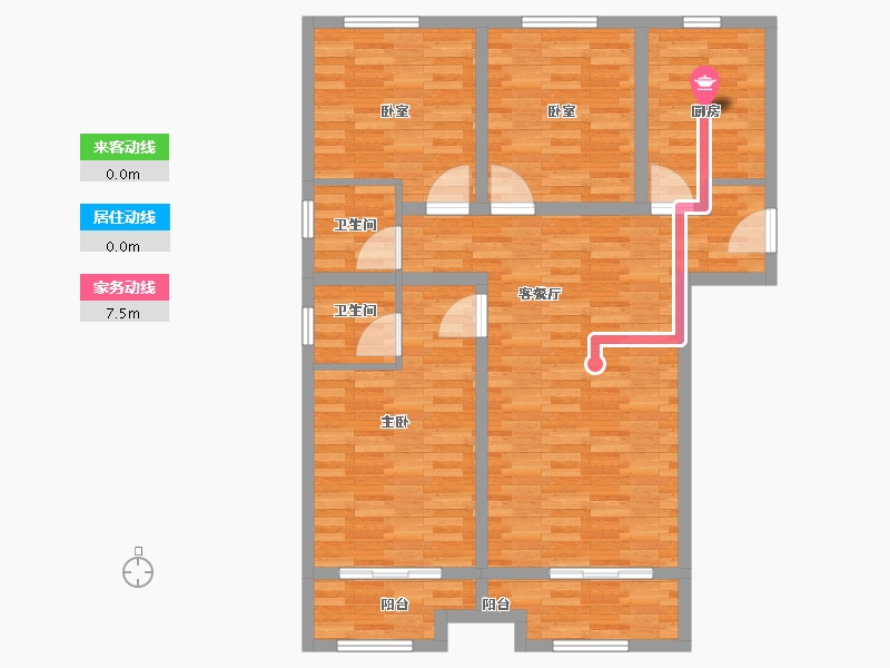 山西省-晋中市-汇丰小区-111.20-户型库-动静线