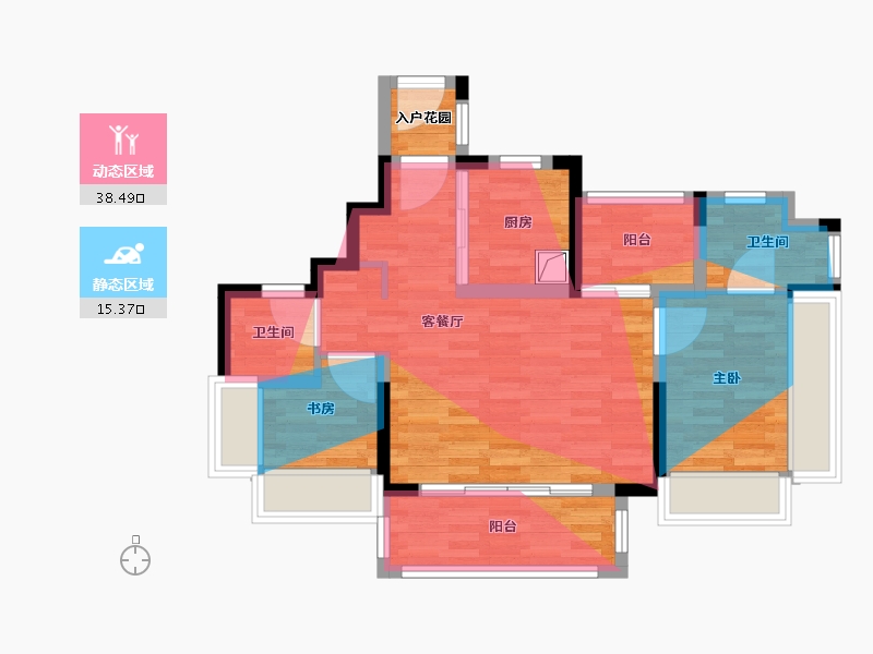 广东省-广州市-中建·未来方洲-61.45-户型库-动静分区