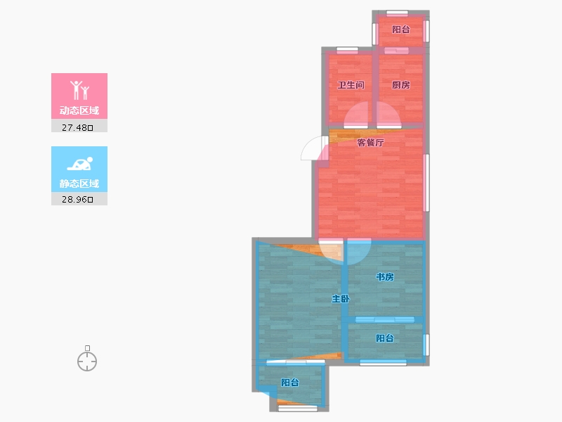 江苏省-南通市-怡和尊庭-79.33-户型库-动静分区