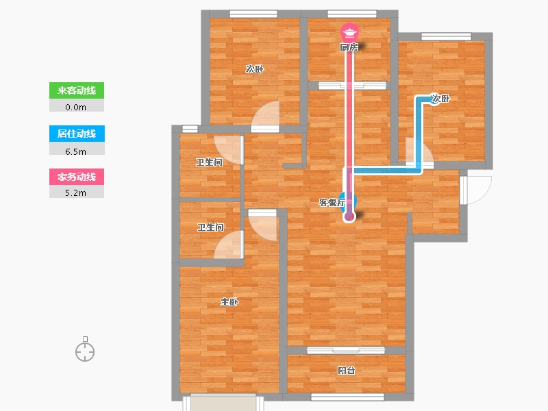 河北省-廊坊市-建投御湖园接待中心-98.92-户型库-动静线