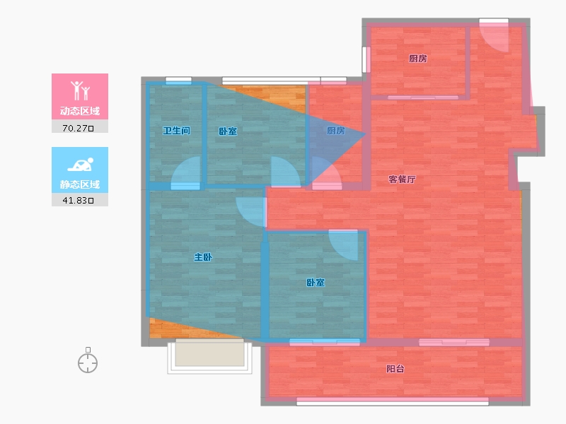 江苏省-无锡市-凤鸣江南-103.26-户型库-动静分区