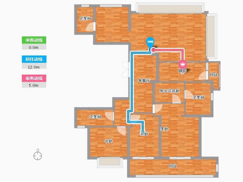 湖北省-武汉市-华侨城红坊｜云岸-156.57-户型库-动静线