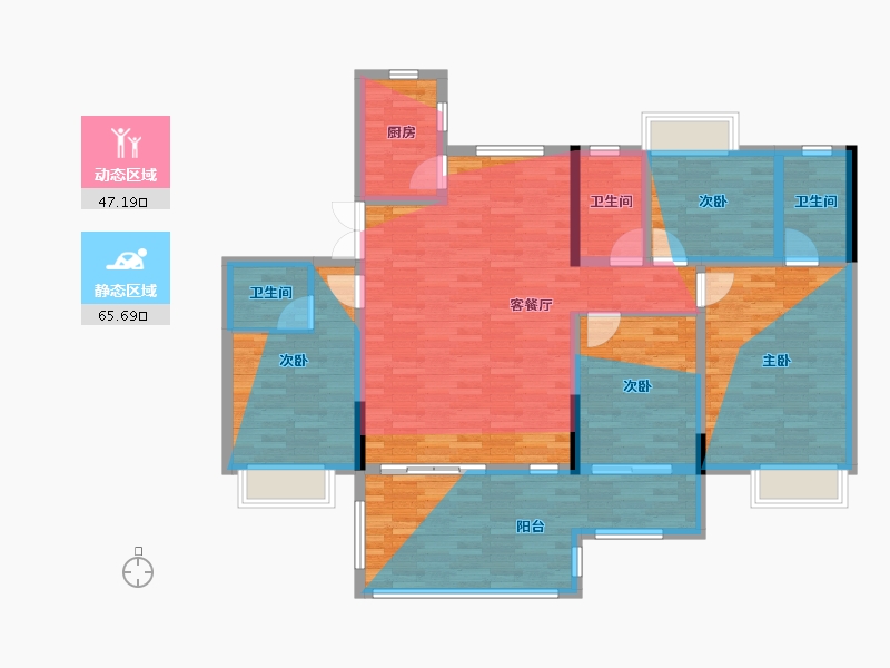 江西省-上饶市-三水湖畔-125.00-户型库-动静分区