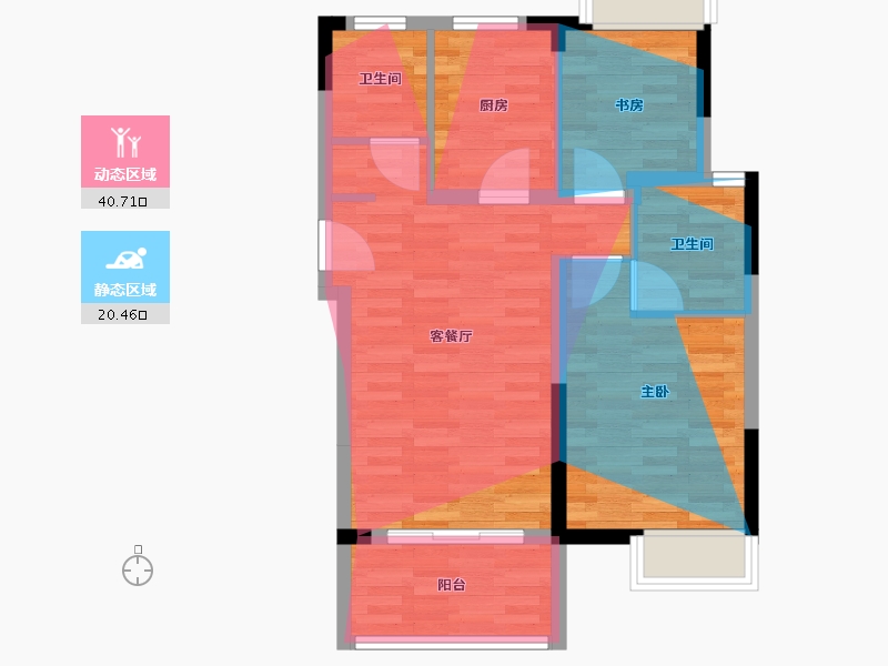 上海-上海市-中交·松香源著-64.00-户型库-动静分区