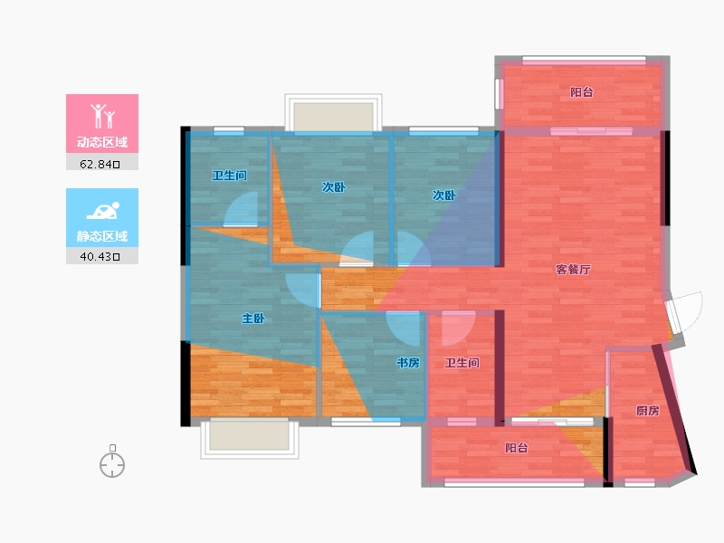 广西壮族自治区-南宁市-锦绣小区-107.79-户型库-动静分区