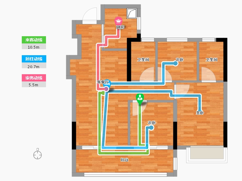 福建省-漳州市-璞樾丹霞-71.54-户型库-动静线