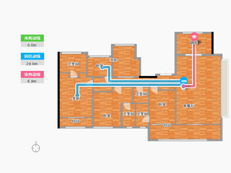 浙江省-湖州市-得力咏翎府-203.65-户型库-动静线