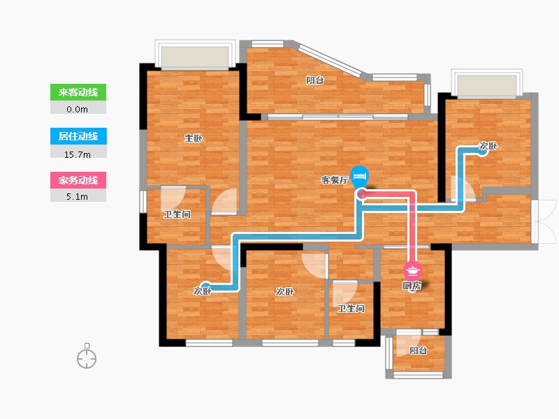 四川省-成都市-麓鸣九天麓悦苑-111.55-户型库-动静线