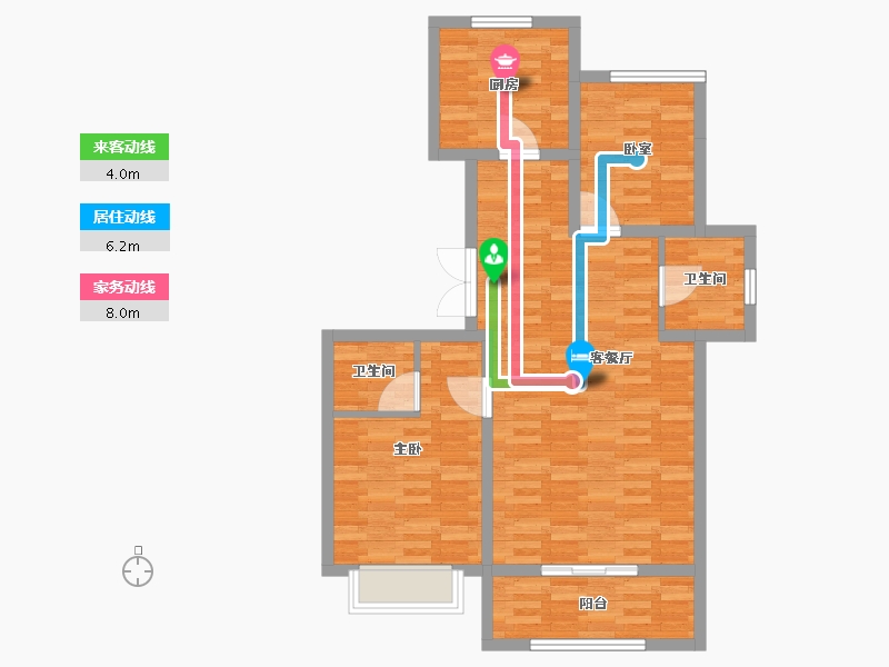 吉林省-延边朝鲜族自治州-上海城·澜院-78.93-户型库-动静线