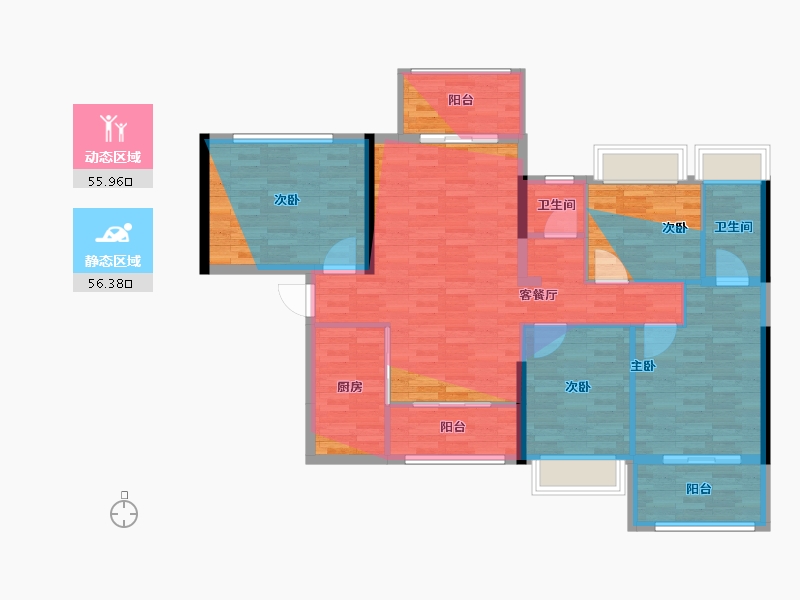 广西壮族自治区-河池市-龙湖画卷营销中心-124.00-户型库-动静分区