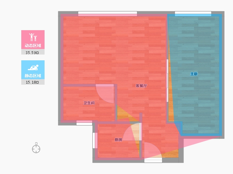 广东省-珠海市-IFC2期·琴澳湾1号T2-47.78-户型库-动静分区