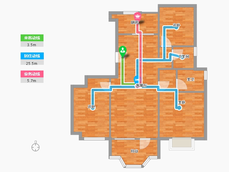 河北省-石家庄市-观唐名邸-94.40-户型库-动静线